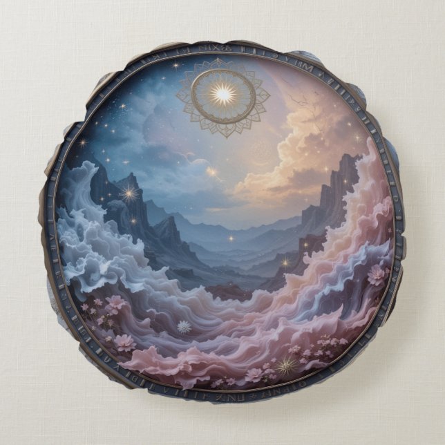 Almofada Redonda Mystics Scape (Frente)
