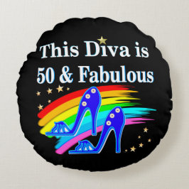 ALMOFADA REDONDA NA MODA 50 ANOS DE CALÇADO DE RAINHA