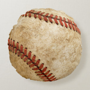 Almofada Redonda Na moda de Vintage em Foto de Baseball Real