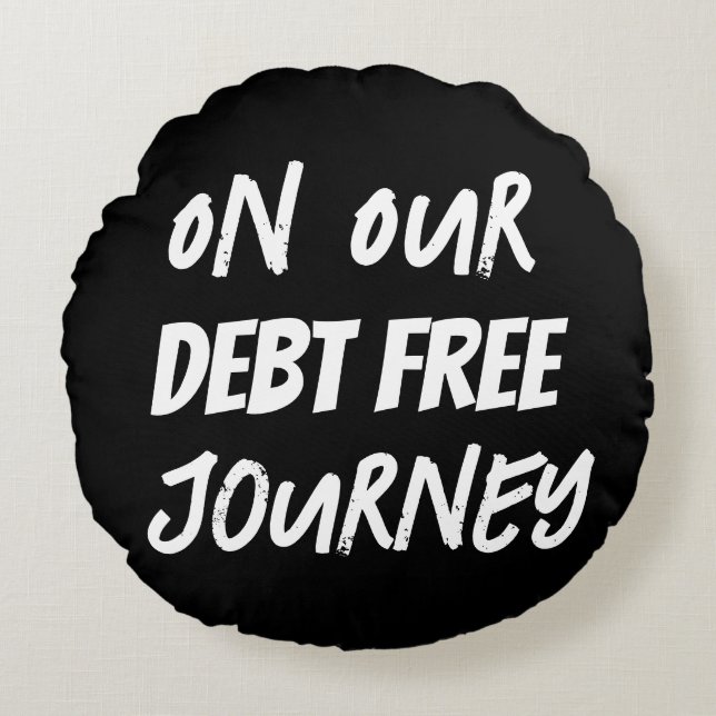 Almofada Redonda Na Nossa Viagem Livre De Dívida (Frente)