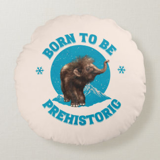 Almofada Redonda Nascer de ser pré-histórica Wooly Mammoth Baby