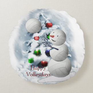 Almofada Redonda Natal do boneco de neve