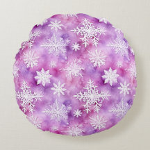 Natal Flocos de Neve Brancos Roxos