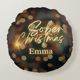 Almofada Redonda Natal sóbrio personalizado