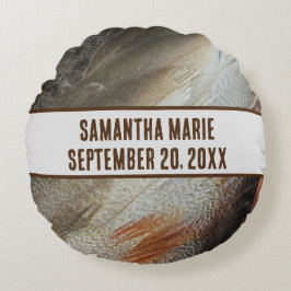 Almofada Redonda Natureza Nurserrações Cinzas Castanho Sexo Neutro