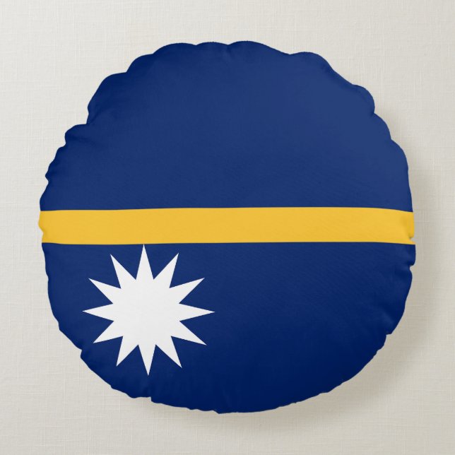 Almofada Redonda Nauru Flag (Frente)