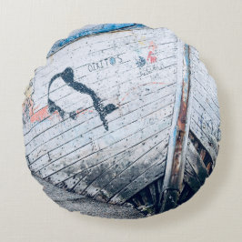 Almofada Redonda Náutica Russa Abandonada Naufrágio Do Barco