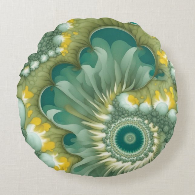 Almofada Redonda Nautilus Resumo (Frente)