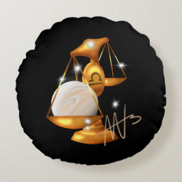 Almofada Redonda Nebula Libra Vênus Zodiac