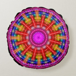 Almofada Redonda Neon Medallion