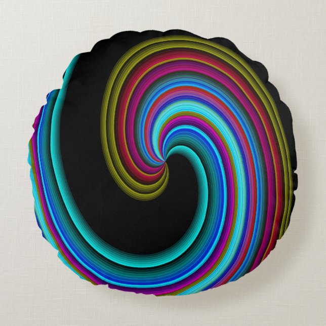 Almofada Redonda Neon Wave....... (Frente)