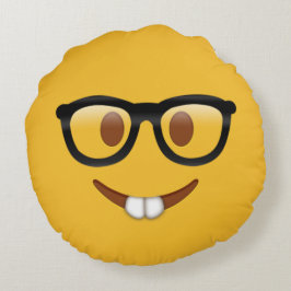 Almofada Redonda Nerd Emoji