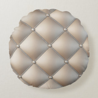 Almofada Redonda Neutral 3D Diamond Throw Pillow: AccessorizedPearl
