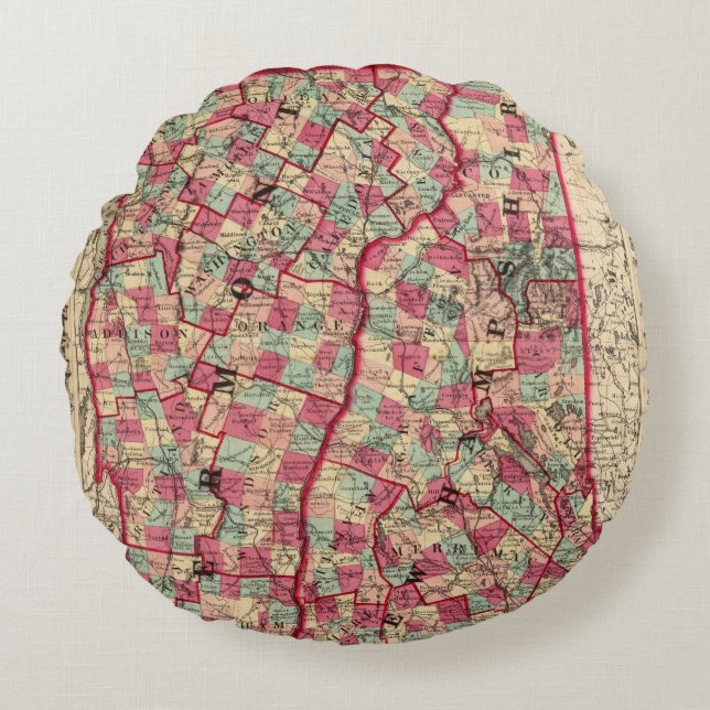 Almofada Redonda New Hampshire e Vermont 2 (Frente)