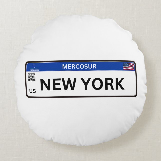 Almofada Redonda New York Mercosur (Frente)