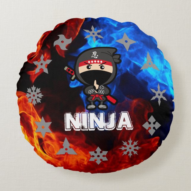 Almofada Redonda Ninja Boy (Frente)