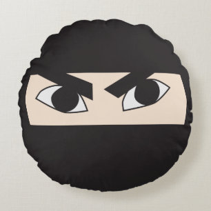 Almofada Redonda Ninja Negra