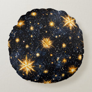 Almofada Redonda Noite de Astronomia Céu Estrelas Celestes