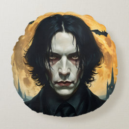 Almofada Redonda Noite de Halloween - Ascensão de vampiro