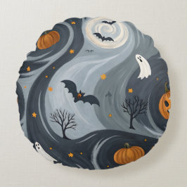 Almofada Redonda Noite de Morte de Halloween