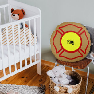 Almofada Redonda Nome Personalizado do Bombeiro