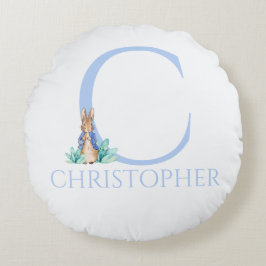 Almofada Redonda Nome Personalizado Peter o Rabbit