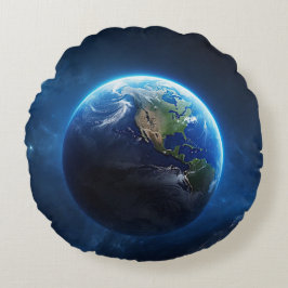 Almofada Redonda Nossa casa de apphire no espaço