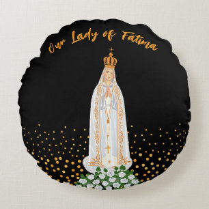 Almofada Redonda Nossa Senhora da Procissão Fátima de Velas