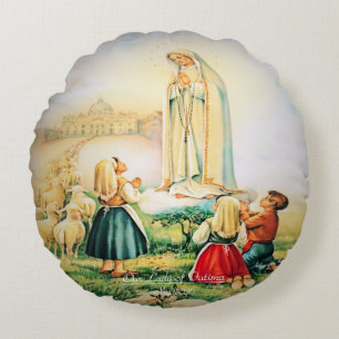 Almofada Redonda Nossa Senhora de Fátima 1917