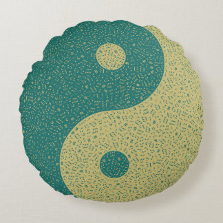Almofada Redonda Notas Musicais Yin Yang
