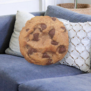 Almofada Redonda Novelty Chip Cookie Chocolate
