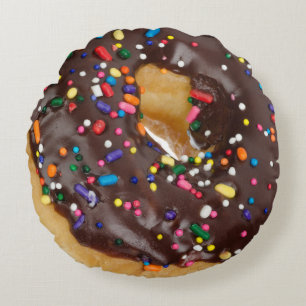 Almofada Redonda Novidade da rosquinha do chocolate