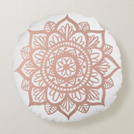 Almofada Redonda Novo Travesseiro Dourado de Mandala