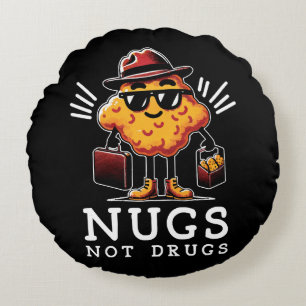 Almofada Redonda Nugs Crises Não Drogas