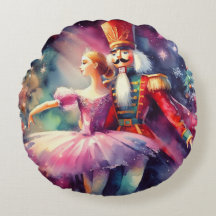 Nutcracker Balé Watercolor Christmas Ballerina