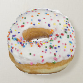 Almofada Redonda O amante doce do bolo do foodie engraçado bonito
