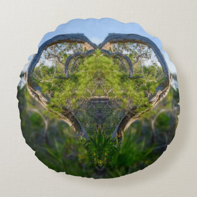 Almofada Redonda O Amor Da Natureza (Frente)