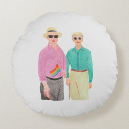 Almofada Redonda O amor é o Dia de os namorados do Orgulho do Amor