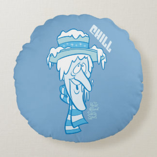 Almofada Redonda O ANO SEM SANTA CLAUS™ | Enchimento por Neve