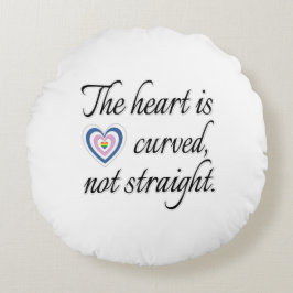 Almofada Redonda O Coração Não É Hetero