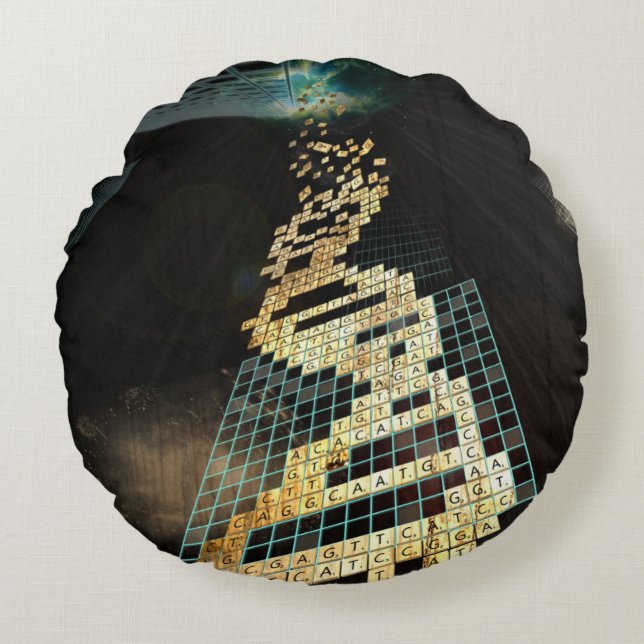 Almofada Redonda O deus não joga os dados 2014 (Frente)