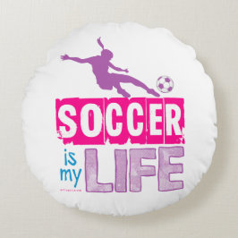 Almofada Redonda O Futebol É Minha Vida