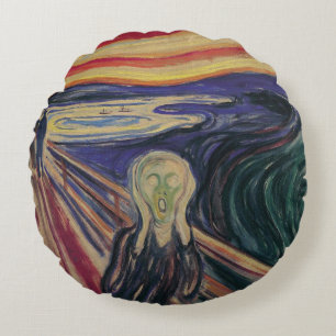 Almofada Redonda O Gritar de Edvard Munch, expressionismo venenoso