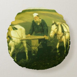 Almofada Redonda O lev Nikolaevich Tolstoy do escritor