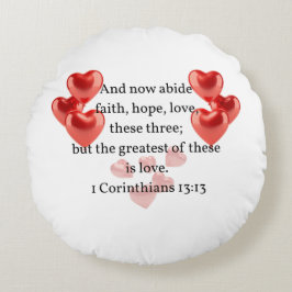 Almofada Redonda ".. o maior deles apaixonado." cristão