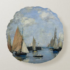 Almofada Redonda O molhe na maré alta, Trouville