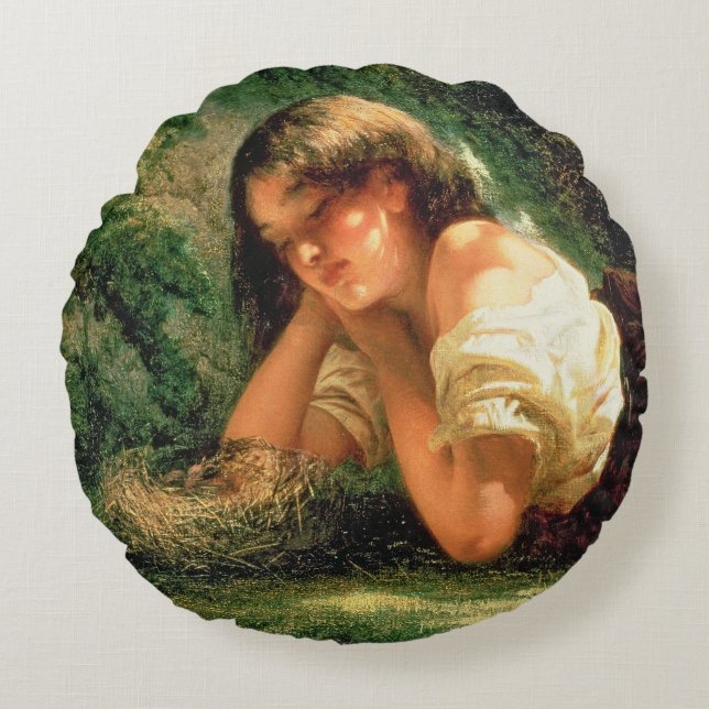 Almofada Redonda O ninho (Frente)