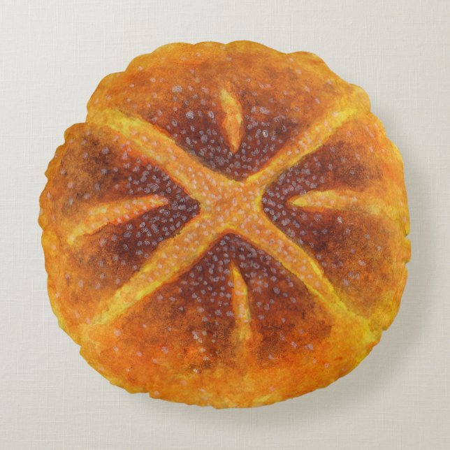 Almofada Redonda O pão de Sourdough (Frente)