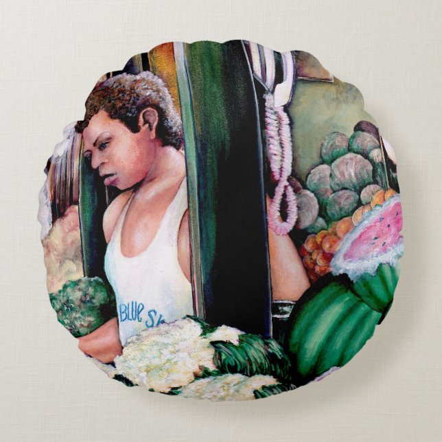 Almofada Redonda O que acha desses melões? (Frente)