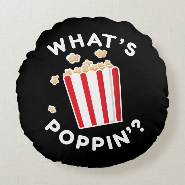 Almofada Redonda O que é Poppin" (Frente)